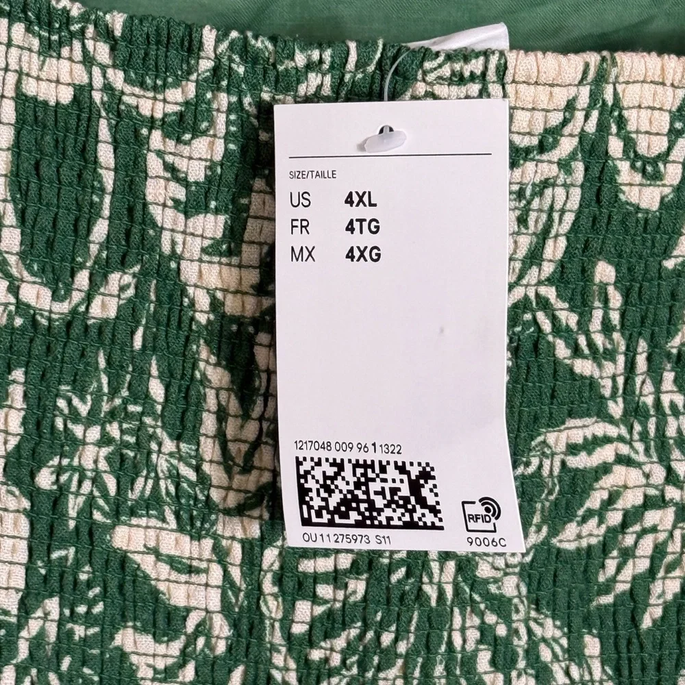 H&M Green and Off White Tropical Floral Dress with Spaghetti Straps. NWT - Picture 6 of 10
